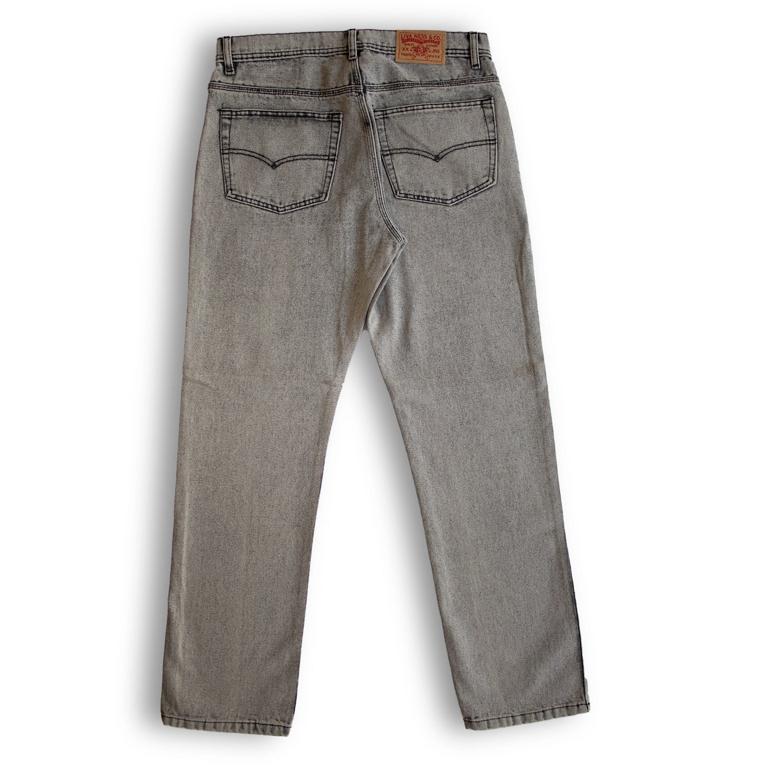 Jeans Clásicos de Corte Recto para Hombre | gris deslavado | Marca Libanés