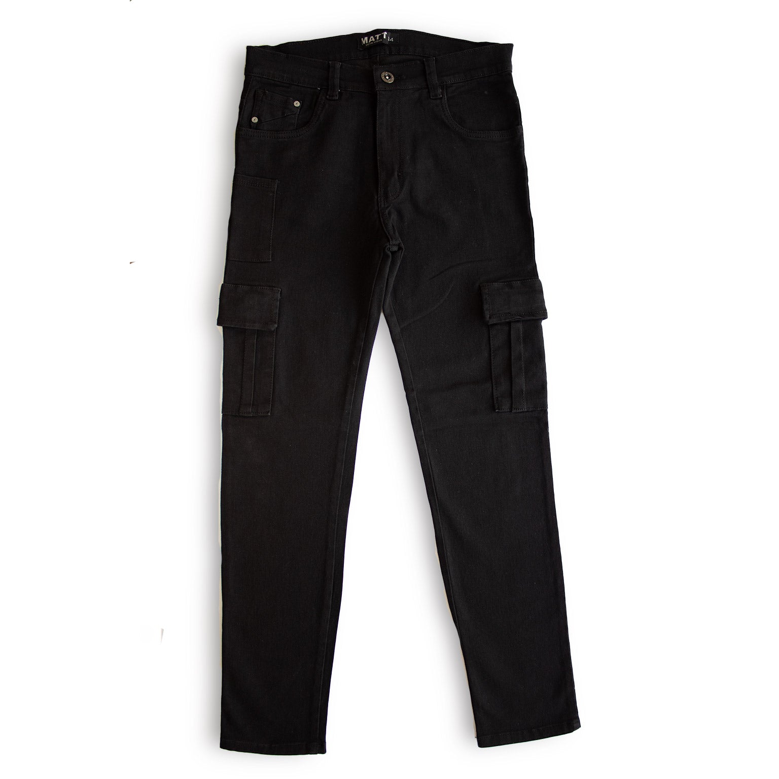 Jeans Cargo para Hombre | mezclilla estrech negro | Marca Matt